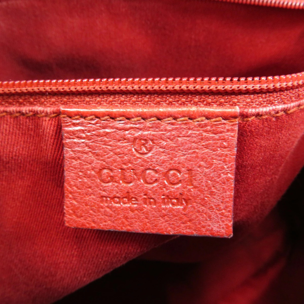 Gucci Leather Red bag Red tote Canvas GG Shoulder - Picture 6 of 11